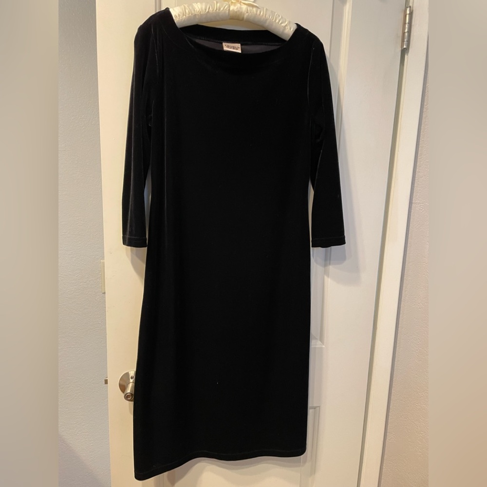 Black velvet dress